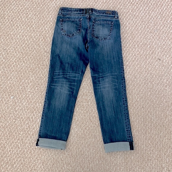 KFTK Catherine Boyfriend Plaid Patch Jean - Picture 7 of 16